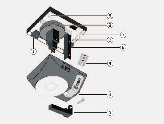 Ricambi Accessori e sigle d ordine HEATER10 Allacciamento alla rete Listello a ribaltamento Coperchio alloggiamento Scheda di comando Interruttore principale Nucleo U Innesto per sensore termico