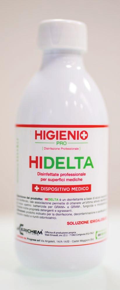 Disinfettante Professionale per Superfici Mediche a base di DDQ e miscela alcolica al 30% CLASSE II b HIDELTA Disinfettante spray di LIVELLO INTERMEDIO ad azione tubercolicida, fungicida, battericida