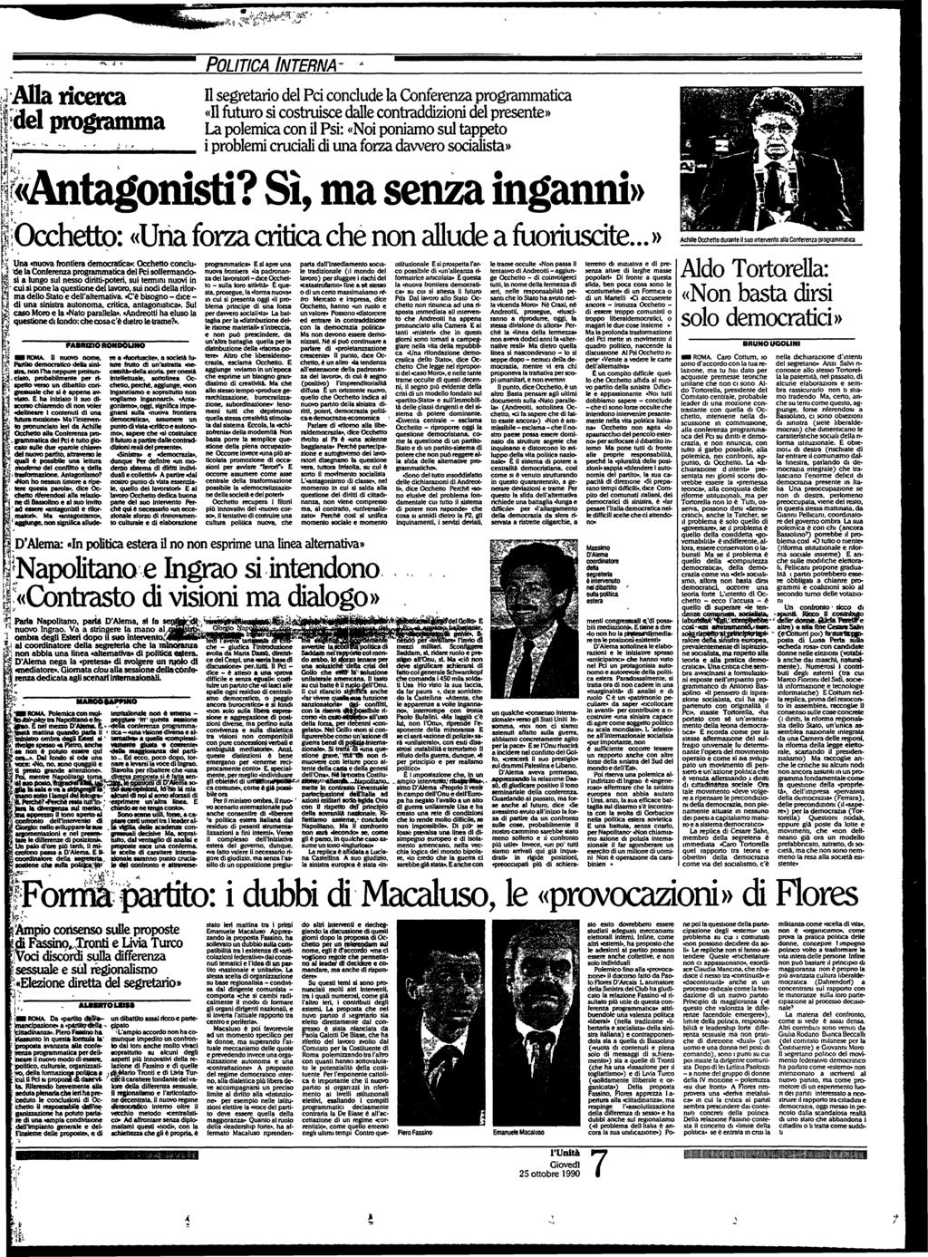 Alla ricerca.del programma Sj'-w-.,,.