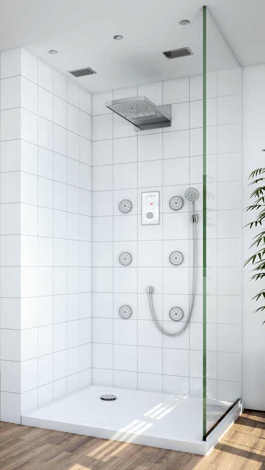 Il comfort nella doccia mai avuto prima. Grazie al nuovo sistema RainBrain, la doccia diventa intelligente e il piacere ancora maggiore.