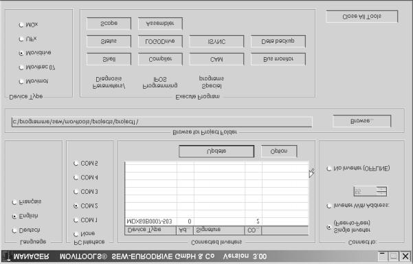 4 Installazione Software 4 Installazione 4.1 Software MOVITOOLS Il modulo applicativo "Taglio al volo" è parte del software MOVITOOLS (versione 3. o più recente).