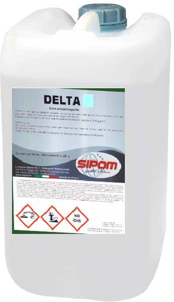 18.510010 CERA DELTA Lt 10 18.500125 CERA DELTA Lt 25 Cera autoasciugante. O/ene una asciugatura rapida e completa senza lasciare aloni nelle gocce che si formano vicino agli specchie/.