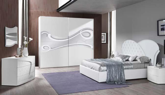 P 76 - H 250 / Letto L 193 - P 205 - H 119 / Comò L 122 - P 54 - H 77 Comodini L 55