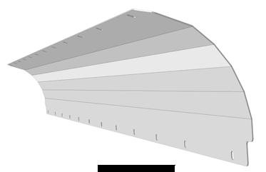 Corpo centrale A seconda dei modelli, il telaio centrale può essere costituito da una struttura monoblocco - da 4 mm o con doppia lamiera di spessore - che parte da 3+3 mm fino a 5+5 mm nei modelli