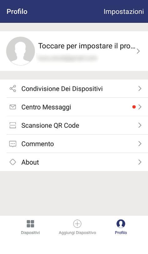 13 Impostazioni PROFILO Il profilo utente raccoglie una serie di informazioni sull utente ma anche sui dispositivi ad esso associati.
