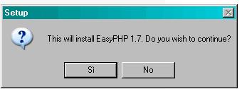 Installazione di EasyPHP (1.