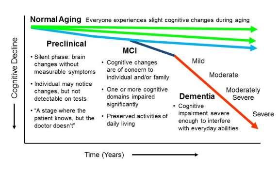 Mild Cognitive Impairment La condizione di MCI è caratterizzata da deficit oggettivi in un singolo dominio (e.g. memoria) o in domini multipli, pur non configurandosi ancora come una forma di demenza franca (Petersen et al.