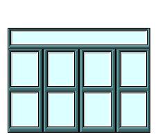 Scheda: FN7 CARATTERISTICHE TERMICHE DEI COMPONENTI FINESTRATI Codice Struttura: WN.12 Descrizione Struttura: FF01_PORTA FINESTRA 4 ANTE_PT Dimensioni: L = 3.24 m; H = 2.