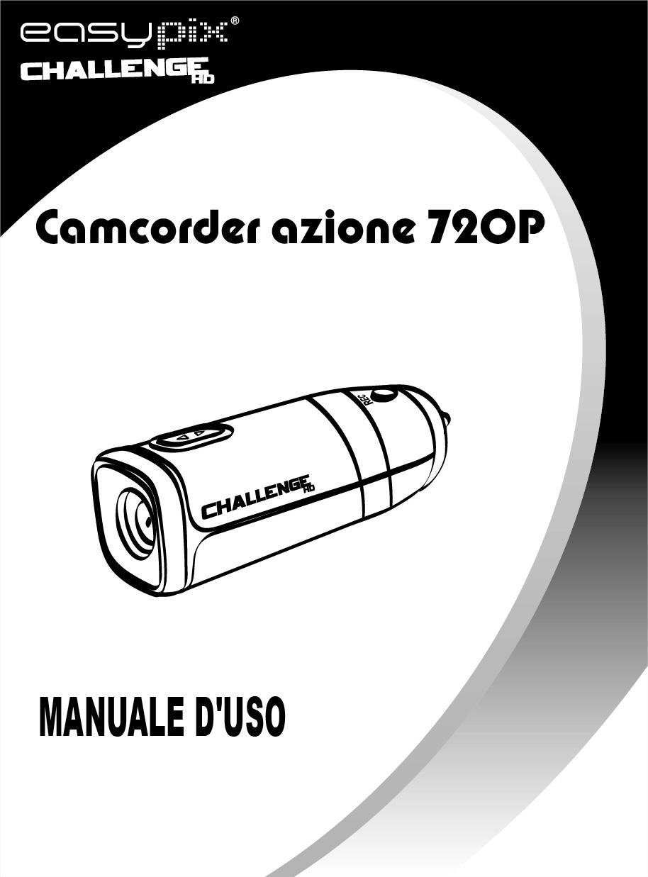 COMPONENTI E ACCESSORI Camcorder azione CD Manuale d'uso Cavo USB Adattatore CA