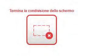 Screen Sharing La funzionalità consente all utente abilitato di avviare lo screen sharing condividendo, con gli utenti collegati alla sessione di videoconferenza, il contenuto dell intero schermo.