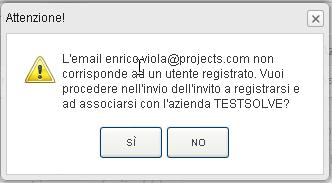 Il sistema visualizza la seguente maschera in cui l utente primario inserisce l indirizzo e-mail dell utente