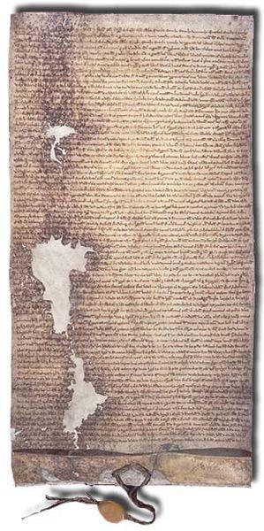 La Magna Charta Libertatum Giovanni, per grazia di Dio, re d'inghilterra, signore d'irlanda, duca di Normandia e di Aquitania ( ) (1)In primo luogo abbiamo concesso a Dio ed abbiamo confermato con