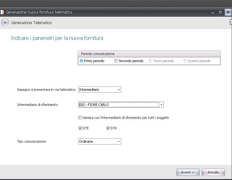 Contenuto della versione IMPLEMENTAZIONI COMUNICAZIONE DATI FATTURE EMESSE E RICEVUTE GENERAZIONE TELEMATICO Dalla presente versione è disponibile la funzione di generazione telematico.