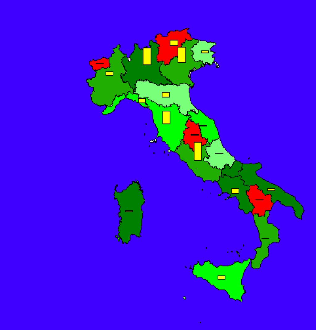 Stranieri in Italia Le entrate valutarie per regione 2006 Variazioni % su 2005 quota regione su totale Italia (colore e valori %sulla mappa) +15% -> +10 +15% +5 +10 % 0 +5% < 0% -19% +11% +7% +17%