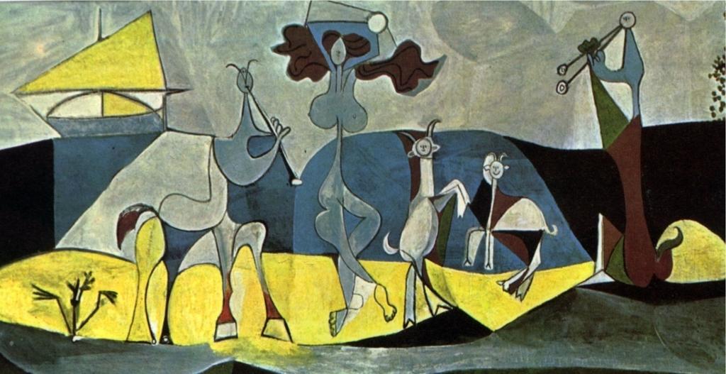 La gioia di vivere, Pablo Picasso, 1946 Olio su cemento-amianto Solo fibre di amianto di diametro inferiore a 3 micron possono essere respirate ed esercitare un ruolo patogeno OMS.