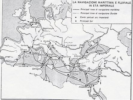 Il commercio nell Impero era molto sviluppato perché i Romani avevano costruito molte strade che collegavano Roma con tutta l Italia.