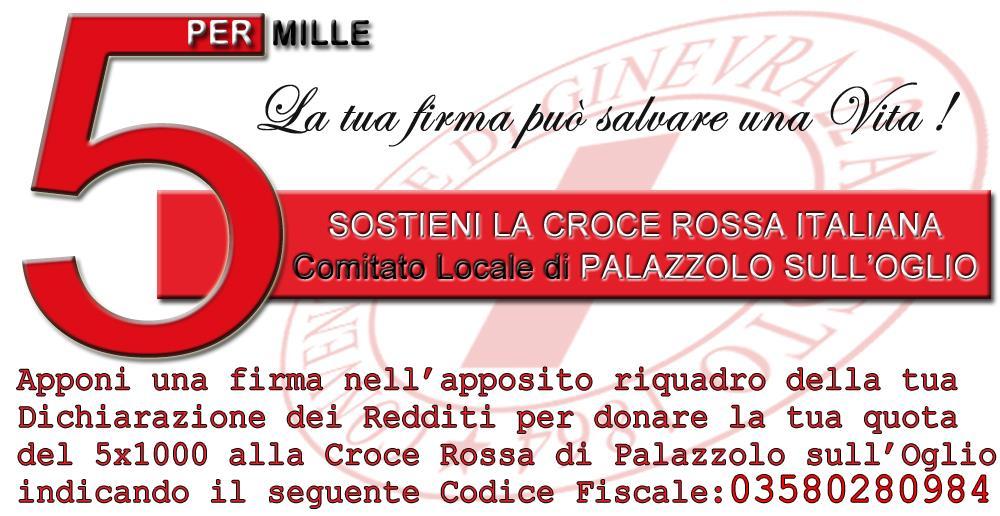 EFFETTUA UNA DONAZIONE DONAZIONI ECONOMICHE È possibile effettuare una donazione alla Croce Rossa di Palazzolo sull Oglio in diversi modi BONIFICO BANCARIO Intestato a: CROCE ROSSA ITALIANA Comitato