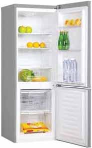 netta del frigorifero 119L - Capacità netta del congelatore 42L - Colore SILVER - Ripiani in vetro - 