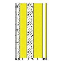 CARATTERISTICHE TERMICHE E IGROMETRICHE DEI COMPONENTI OPACHI secondo UNI EN 12831 - UNI EN ISO 6946 - UNI EN ISO 13370 Descrizione della struttura: MURATURA ESTERNA PANNELLI CON RIVESTIMENTO Codice: