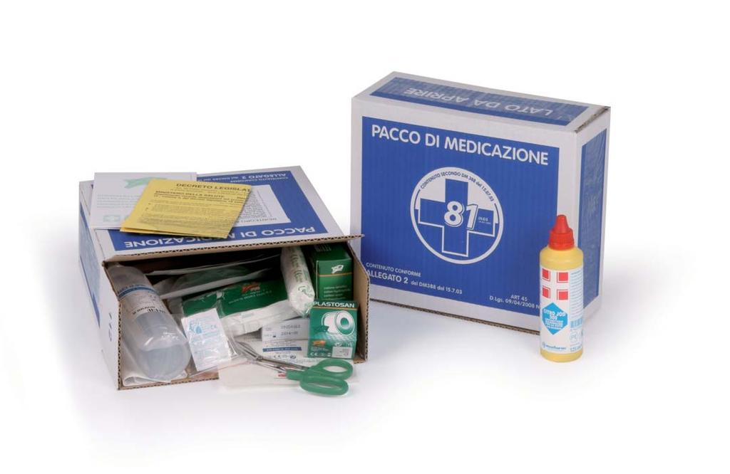 SERIE DM 388 / DM 388 SERIES PACCHETTI MEDICAZIONE Per aziende o unità produttive con meno di 3 lavoratori che non rientrano nel gruppo A. REFILL PACKS For companies up to 2 people.