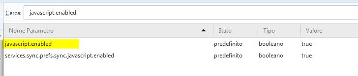 4. Cambiare la preferenza "javascript.