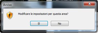 per questa Area?" clicca sul pulsante "Si". 7.