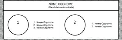 Un caso non normato è quello in cui un elettore segni due rettangoli contenenti due differenti liste di una stessa coalizione.