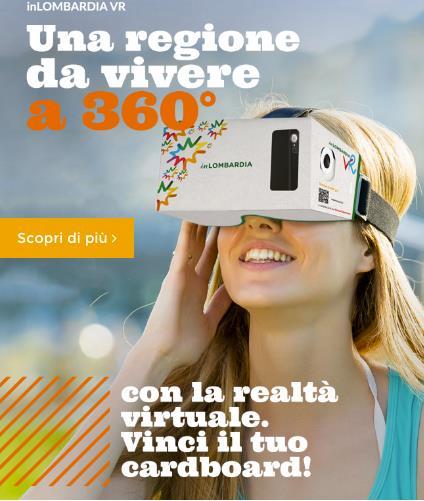 Virtual Reality inlombardiavr è il progetto che consente a turisti e cittadini di vivere la Lombardia in Virtual Reality, attraverso: 10 video 360 che consentono di provare esperienze come sleddog,