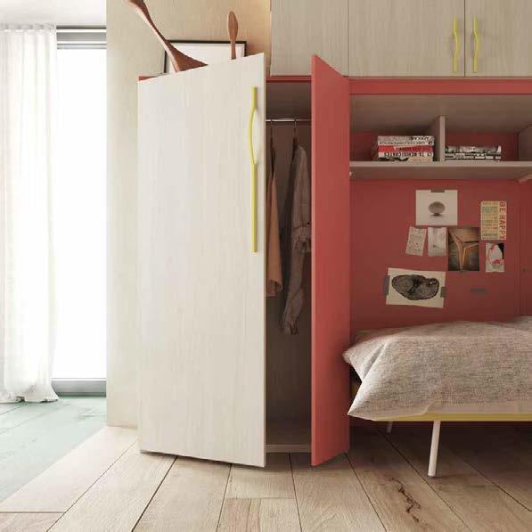 MAX: 258 cm 56 FINITURE NATURAL WOOD ROSSO LIME Sopra: