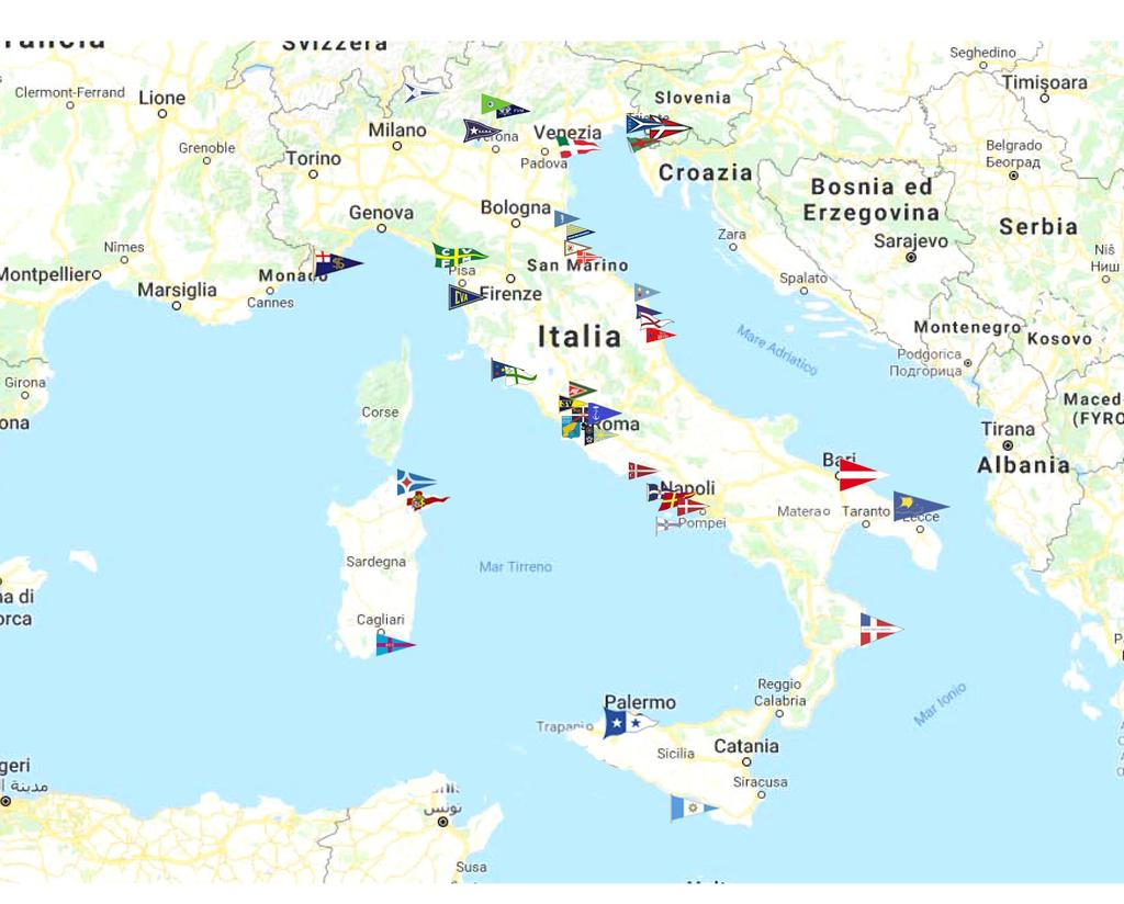 Visibilità in tutta Italia La diffusione su tutto il territorio italiano dei Club partecipanti alle regate garantisce visibilità omogenea e diffusa agli Sponsor/Partner e un ampio pubblico Lo