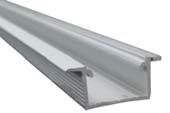 Alluminio anodizzato 1000 mm Codice 113225 Coppia tappi Codice 113254 Profilo