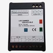 Alimentazione 12/24/48 Vdc Comando RF BLE (Bluetooth Low Energy) Controllo: ON/OFF, Dimmer bianco, Bianco Dinamico, Colore RGB o RGBW Corrente in uscita 2,5 A per canale