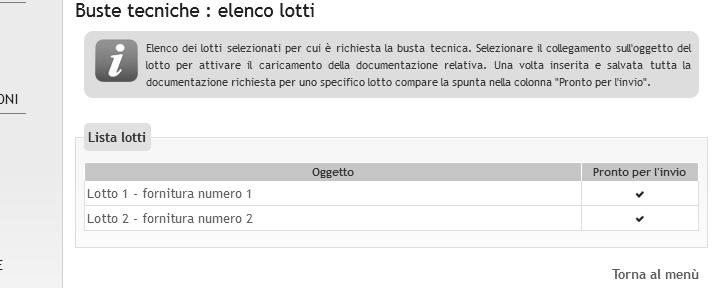 Figura 24 Terminate le operazioni di inserimento, la colonna Pronto per l invio sarà spuntata in