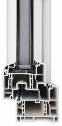 La guarnizione cingivetro interna (3), realizzata in PVC di colore grigio e nero, consente una pressione ottimale tra il vetrocamera e il profilo.