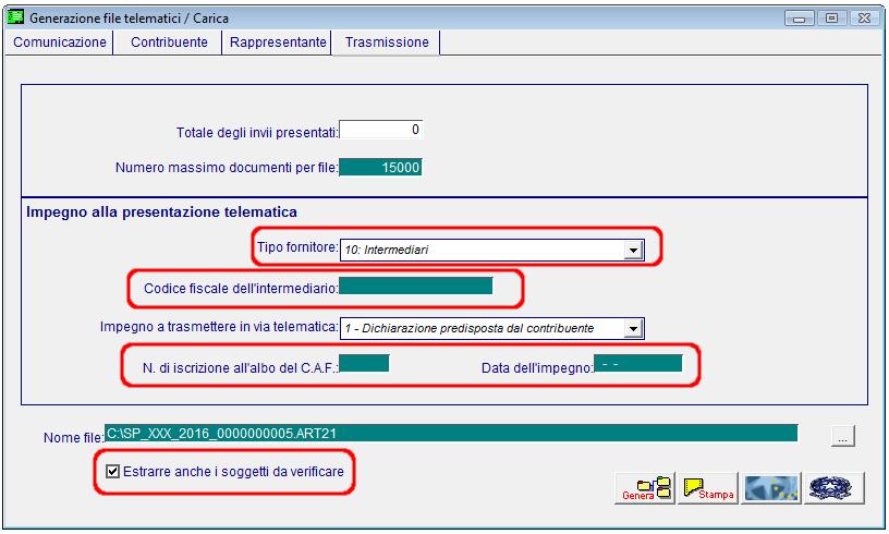 del vostro commercialista, la data dell'impegno che vi comunicherà il vostro commercialista, ed infine