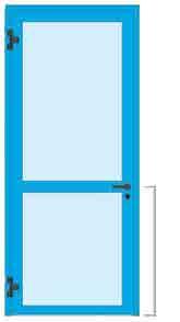 VETRATA 1 BATTENTE EI 2 30 - EI 2 60 Esecuzione con o senza fascia centrale 50 Altezza vano muro = (H.V.M.) 955 Passaggio telaio = H.V.M. - 75 Ingombro telaio = H.V.M. + 15 1000 5 L.V.M. (o interno precassa) L.