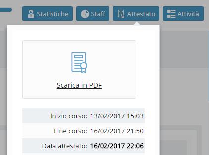 Attestato e poi scarica in pdf.