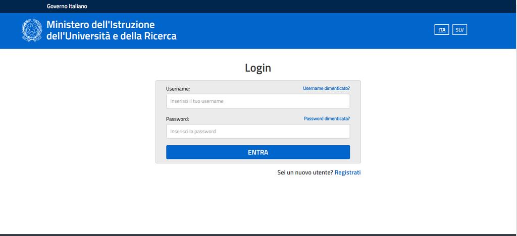 Per accedere al servizio, cliccare su ACCEDI e poi inserire username e password: Effettuata l ingresso, scorrere la pagina iniziale