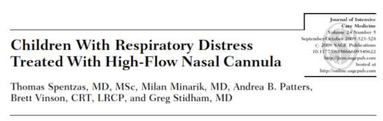 High flow nasal cannula