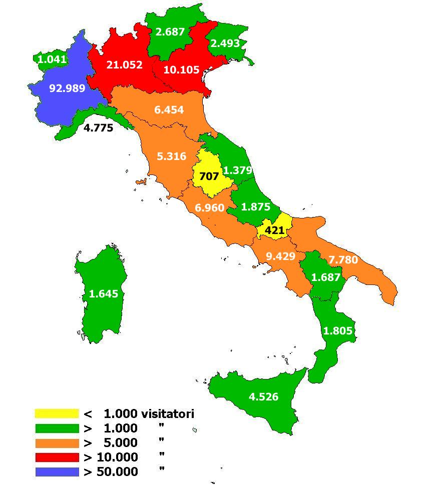 Grafico 3 TURISTI ITALIANI PER