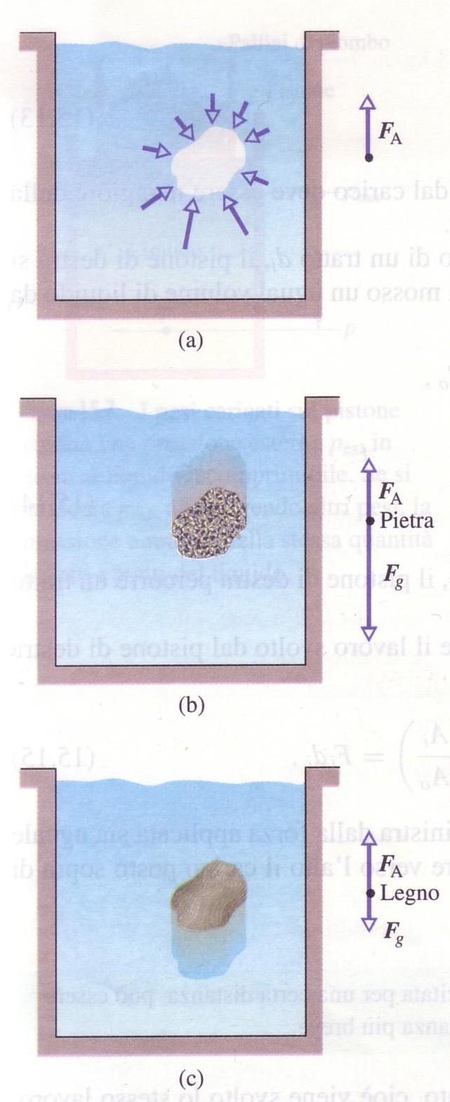 rincipio di Archimede Un corpo immerso in un fluido riceve una spinta ver=cale, dal basso verso l alto, pari al peso del liquido spostato.