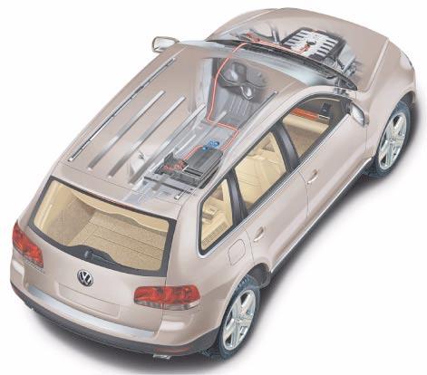 Batterie Il corredo di batterie Panoramica La Volkswagen Touareg è fornibile con differenti corredi di batterie.