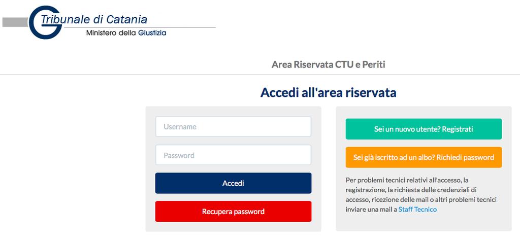 riservata ai professionisti. Cliccando sul tasto arancione Sei già iscritto ad un albo?