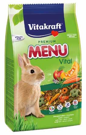 VITAL CONIGLI alimento completo per conigli nani, con semi, cereali, verdure e fibra grezza, aiuta
