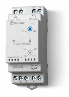 Relè di controllo, contatori di energia, scaricatori di sovratensione (SPD) * Serie 70 - Relè di controllo tensione Monofase o trifase 1 o 2 contatti Campo di controllo fisso o regolabile Logica a