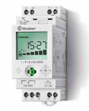 Relè crepuscolari, interruttori orari, temporizzatori luce scale, dimmer Serie 10 - Relè crepuscolare per montaggio a palo e a parete Regolazione della sensibilità da 1 a 80 lux 1 o 2 contatti