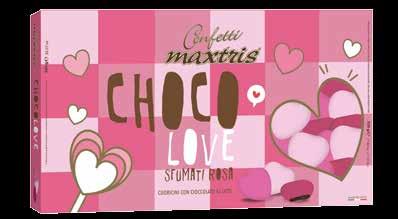 CHOCO LOVE ROSA - 500g Cuoricini di cioccolato al latte ricoperti da un