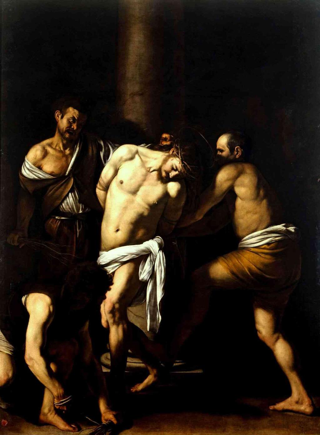 Caravaggio (Michelangelo Sanguine 01/06/18 16/09/18 Merisi), La Flagellazione di Cristo, olio