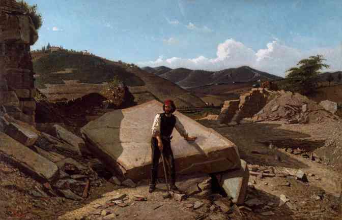 Francesco Altamura, Il lavoro, 1861, olio su tela, 77x123 cm, inv. 119 P.S.