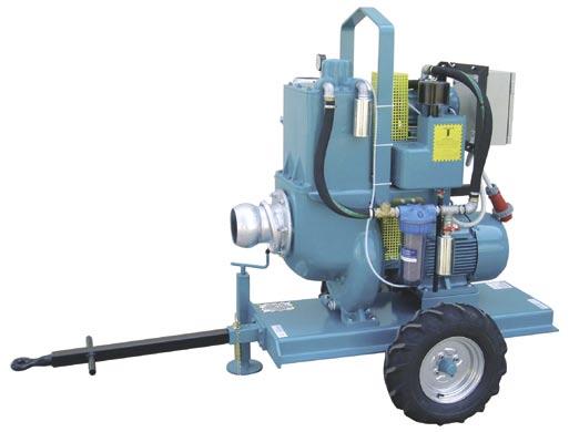 These pumps can be supplied also in soundproof LW(A)0 version, and can be equipped with flexible suction and delivery